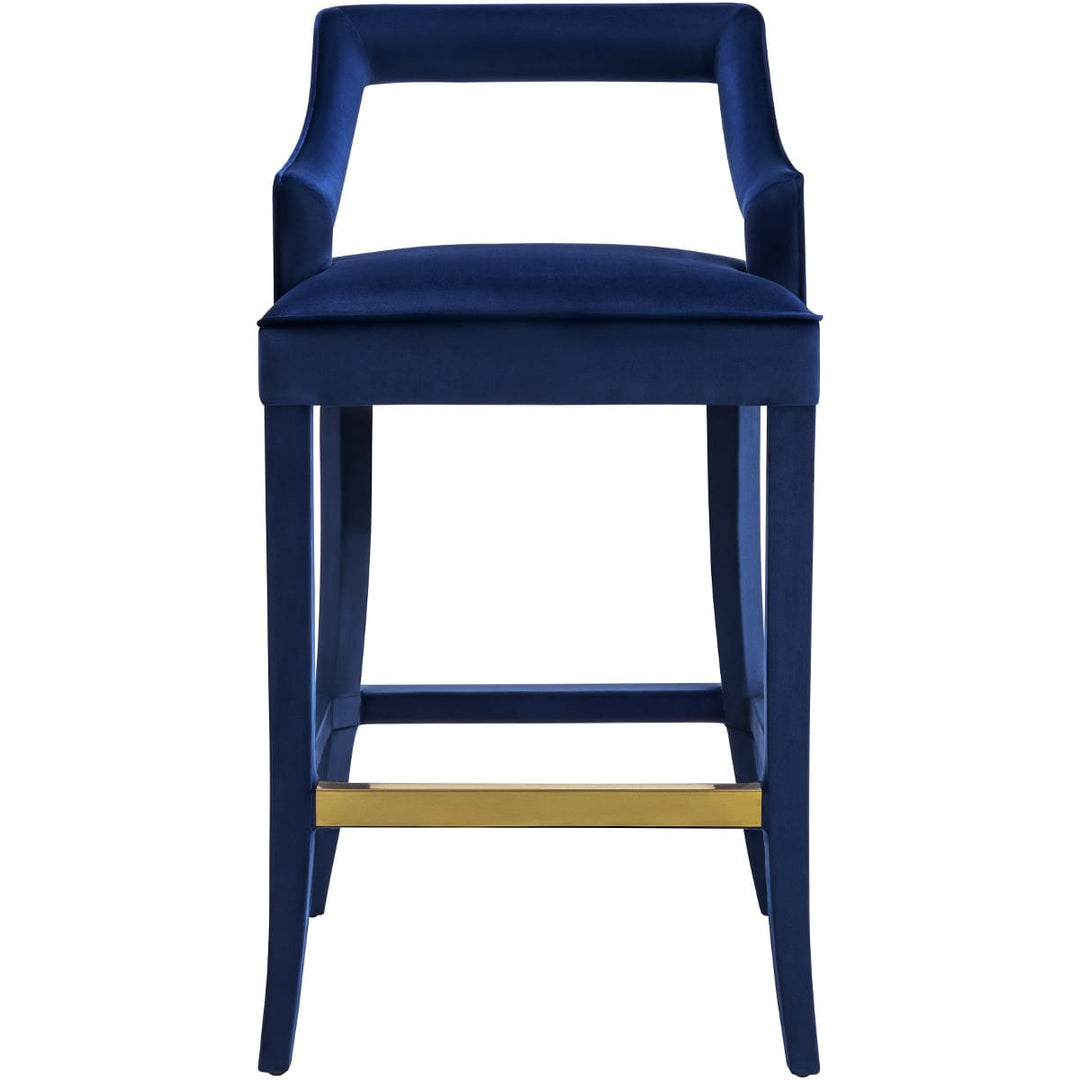 MAURA NAVY VELVET BAR STOOL