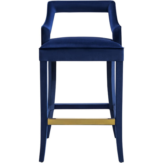 MAURA NAVY VELVET BAR STOOL