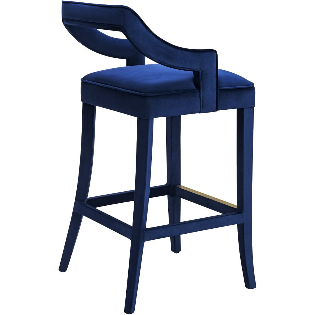 MAURA NAVY VELVET BAR STOOL