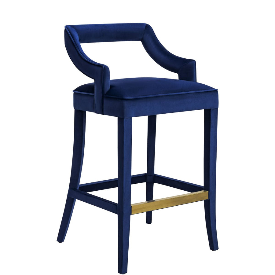 MAURA NAVY VELVET COUNTER STOOL