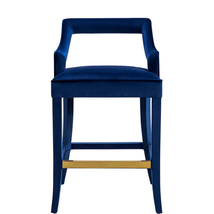 MAURA NAVY VELVET COUNTER STOOL