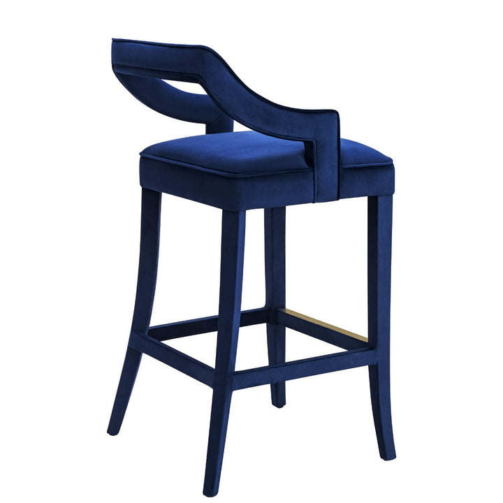 MAURA NAVY VELVET COUNTER STOOL