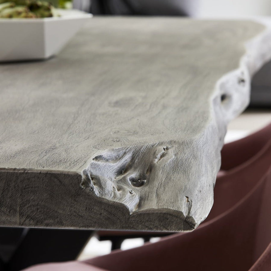 MAXIM GREY LIVE EDGE DINING TABLE