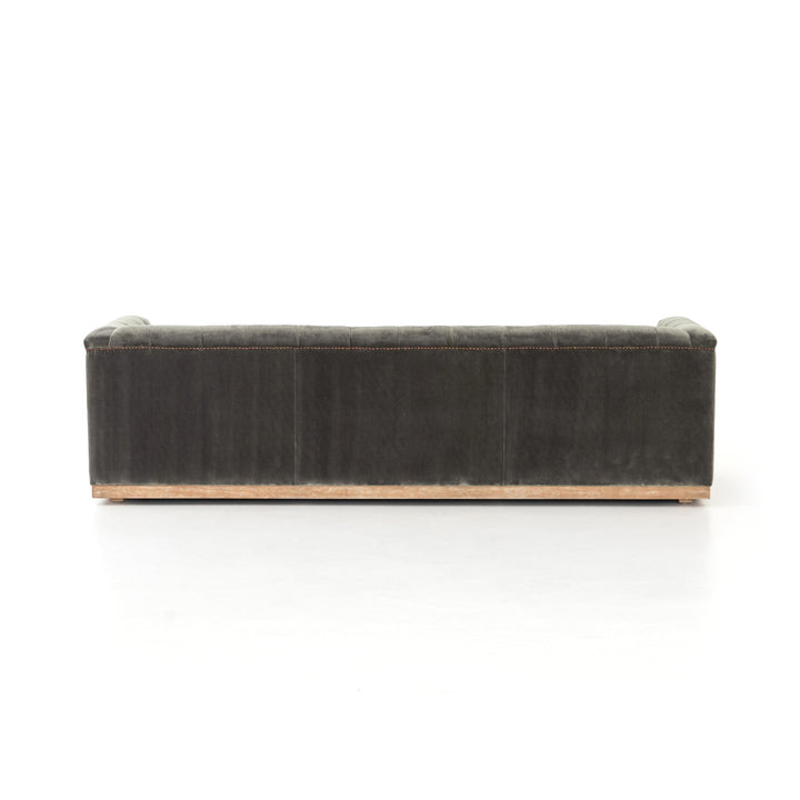 MAXX DISTRESSED VELVET SOFA: SAPPHIRE BIRCH