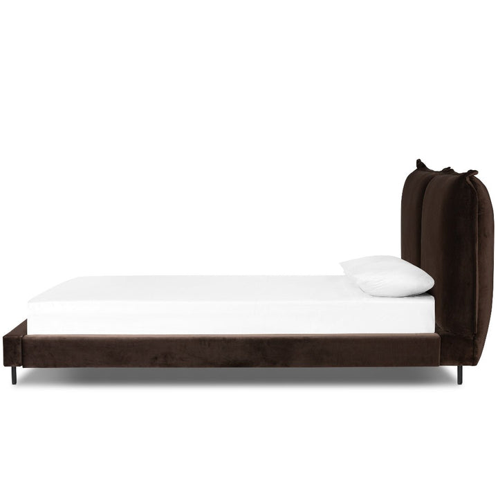 MEADOW COCOA VELVET UPHOLSTERED BED