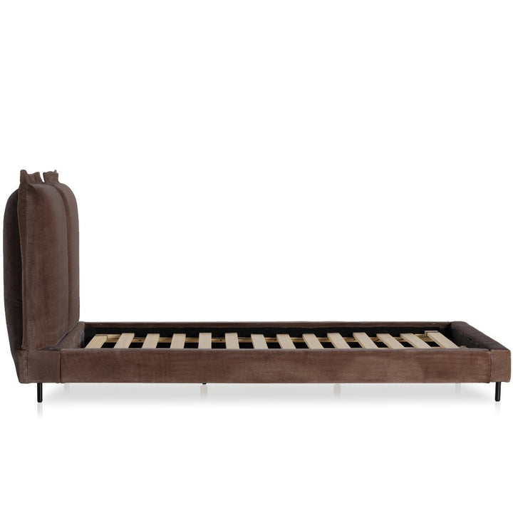 MEADOW COCOA VELVET UPHOLSTERED BED