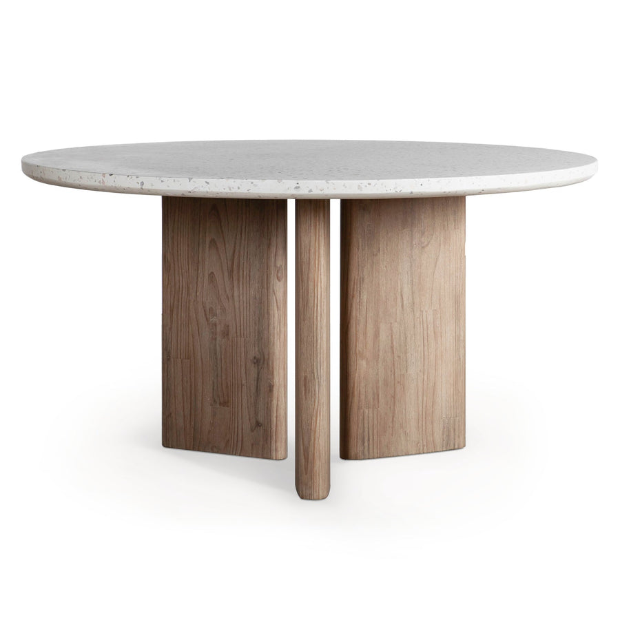 MEKA ROUND INDOOR - OUTDOOR TERRAZZO TOP DINING TABLE