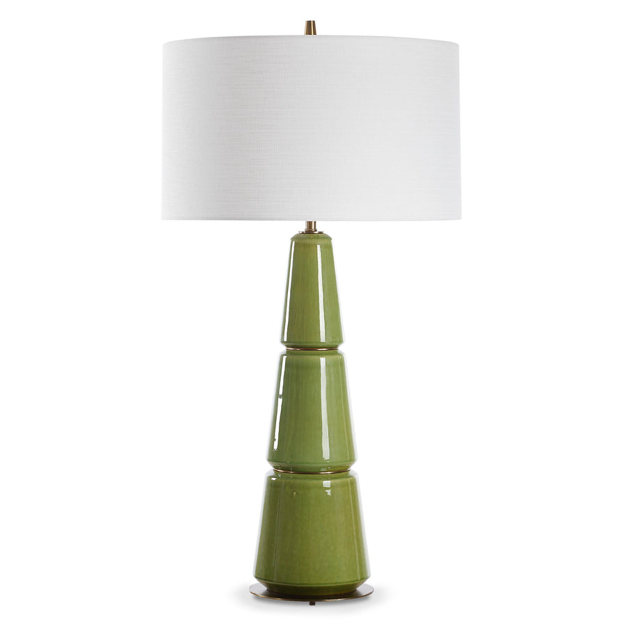 MENDELL MOSS GREEN CERAMIC TABLE LAMP