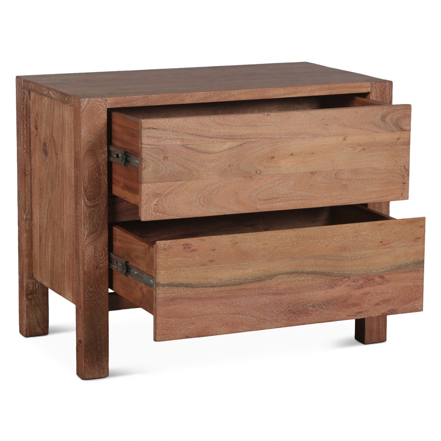MESA BRUSHED ACACIA WOOD NIGHTSTAND