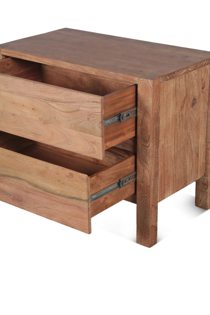 MESA BRUSHED ACACIA WOOD NIGHTSTAND
