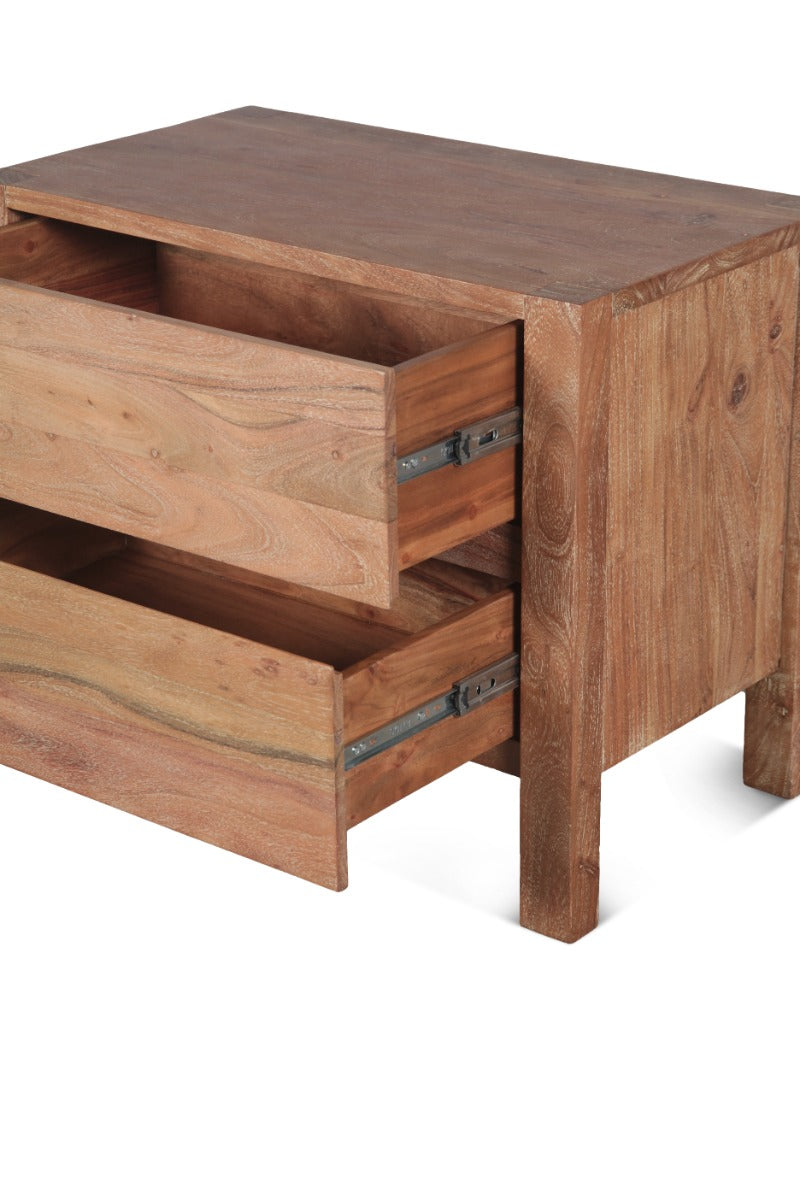 MESA BRUSHED ACACIA WOOD NIGHTSTAND