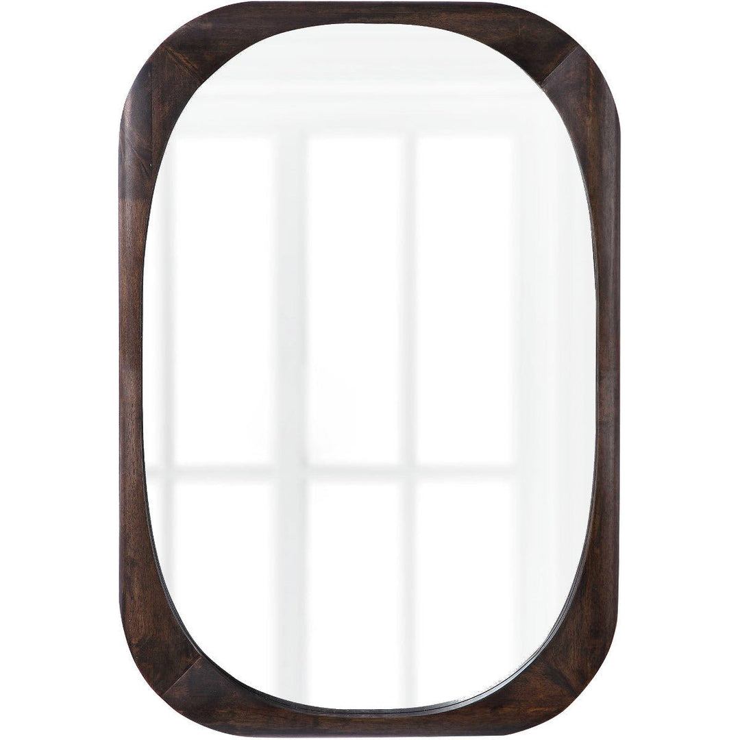 MID - CENTURY WALNUT WOOD MIRROR