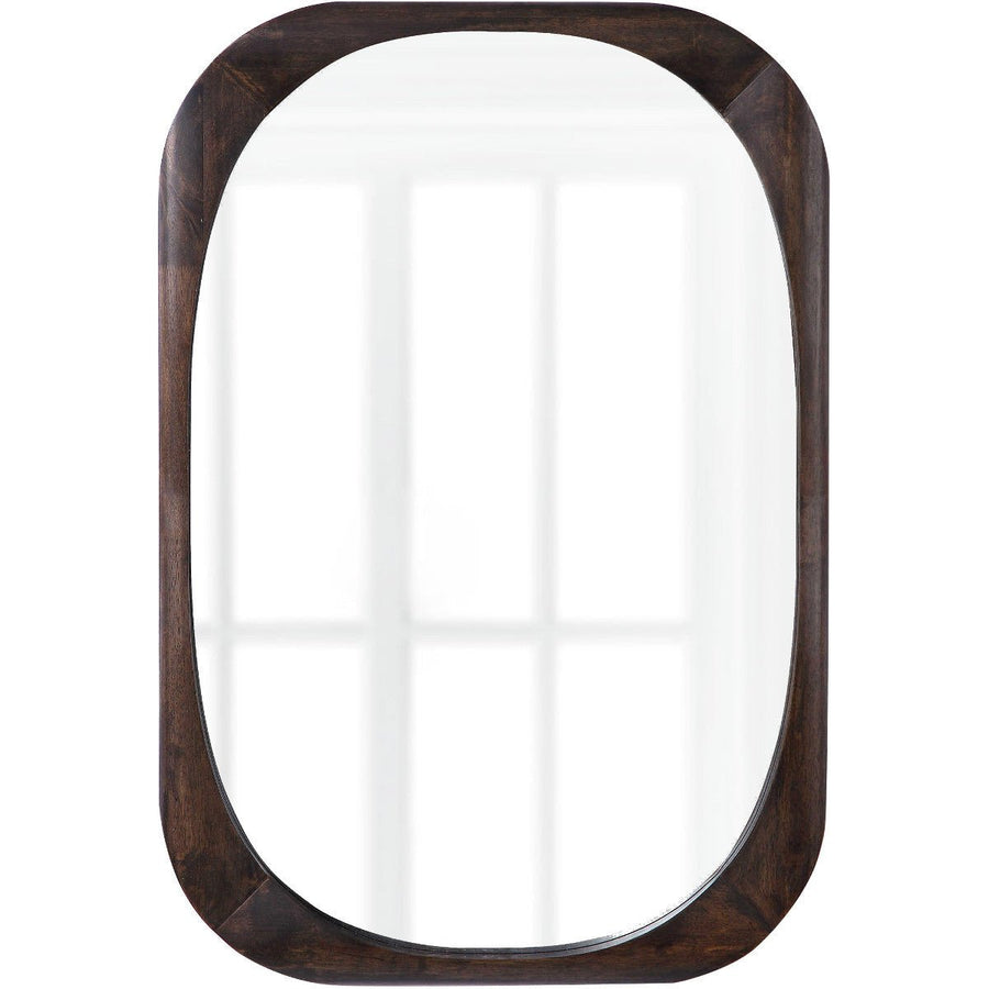 MID - CENTURY WALNUT WOOD MIRROR