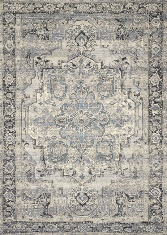 MIKA 01 INDOOR - OUTDOOR RUG: GREY, PALE BLUE