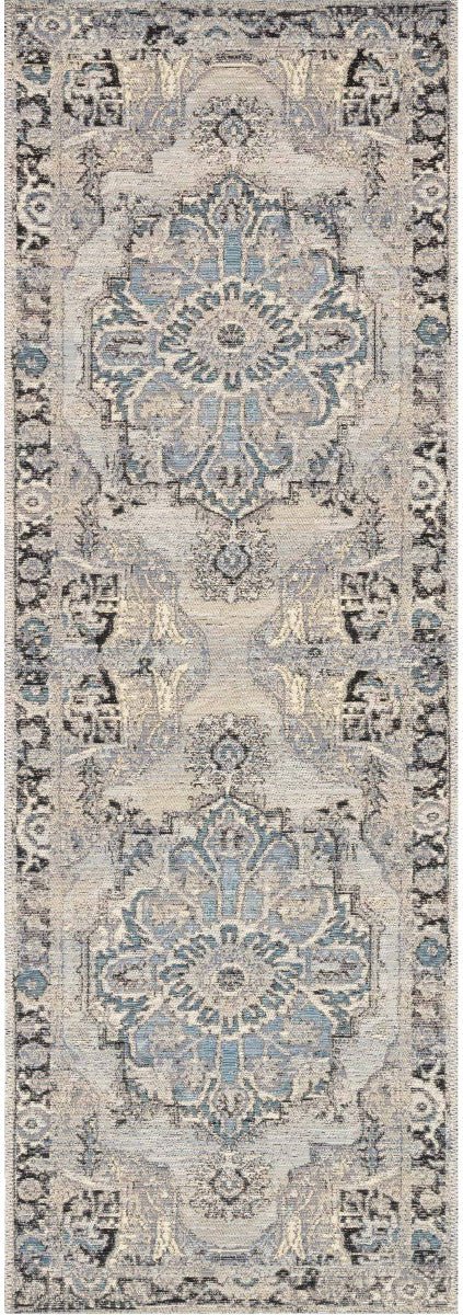 MIKA 01 INDOOR - OUTDOOR RUG: GREY, PALE BLUE