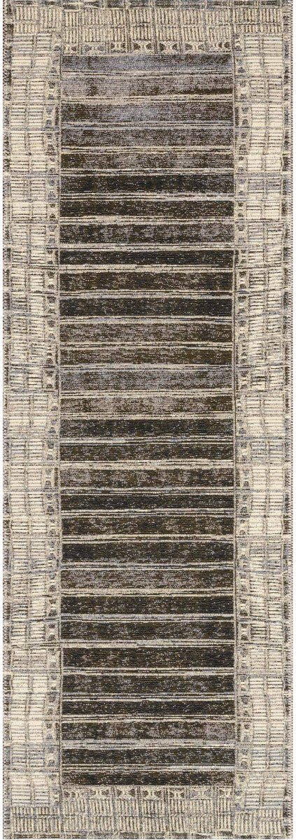 MIKA 07 INDOOR - OUTDOOR RUG: CHARCOAL, IVORY