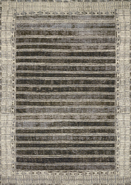 MIKA 07 INDOOR - OUTDOOR RUG: CHARCOAL, IVORY