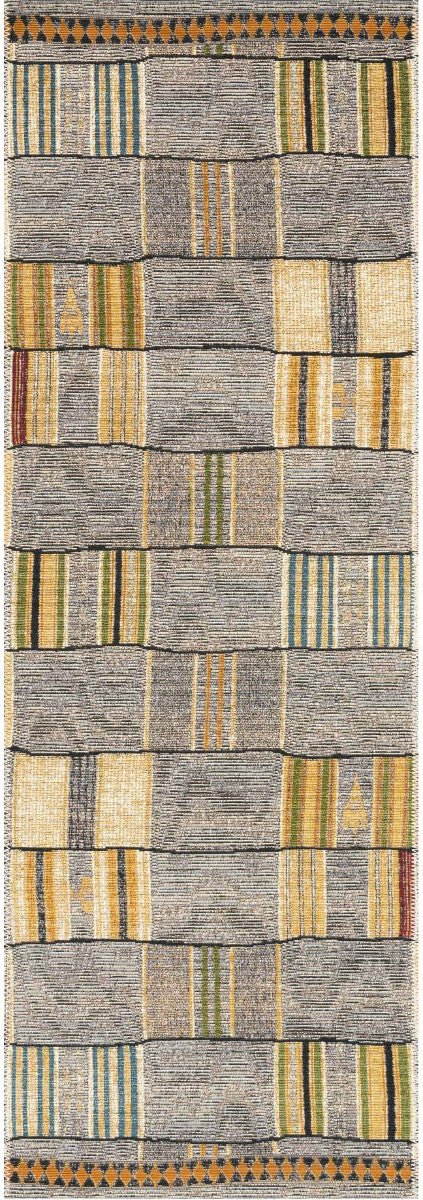 MIKA 10 INDOOR - OUTDOOR RUG: GRANITE, YELLOW MULTI