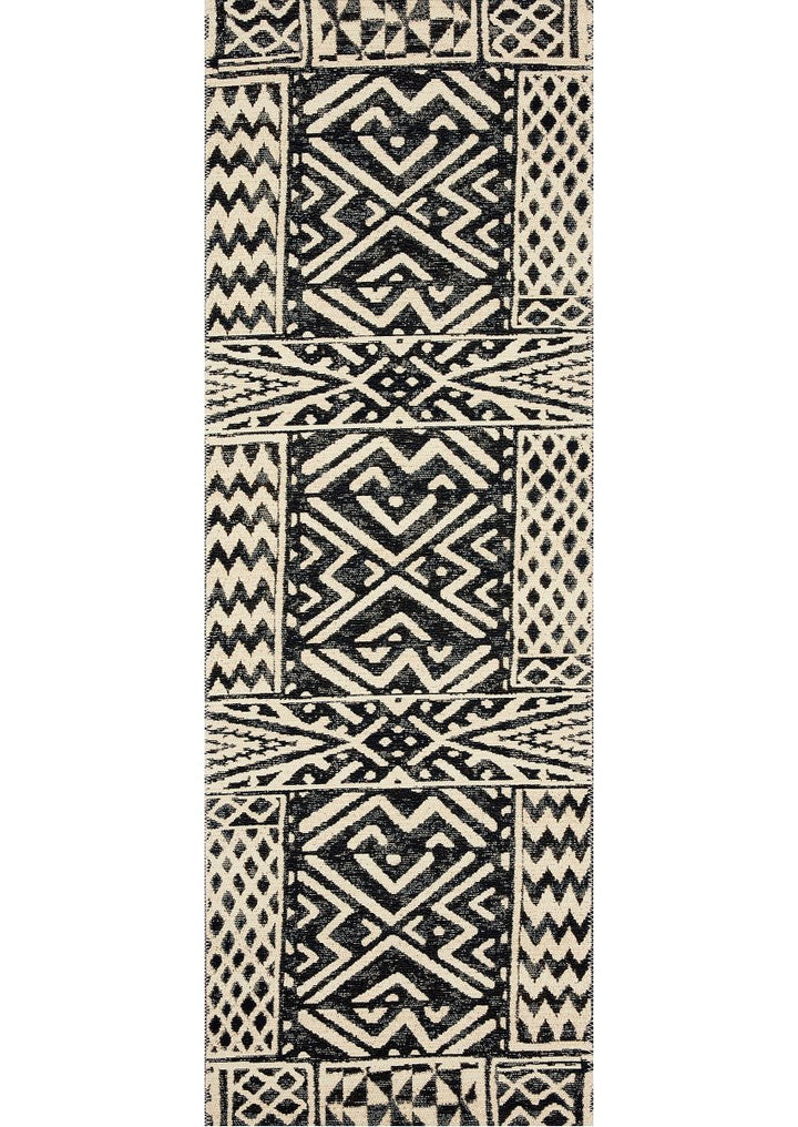 MIKA 13 INDOOR - OUTDOOR RUG: IVORY, BLACK