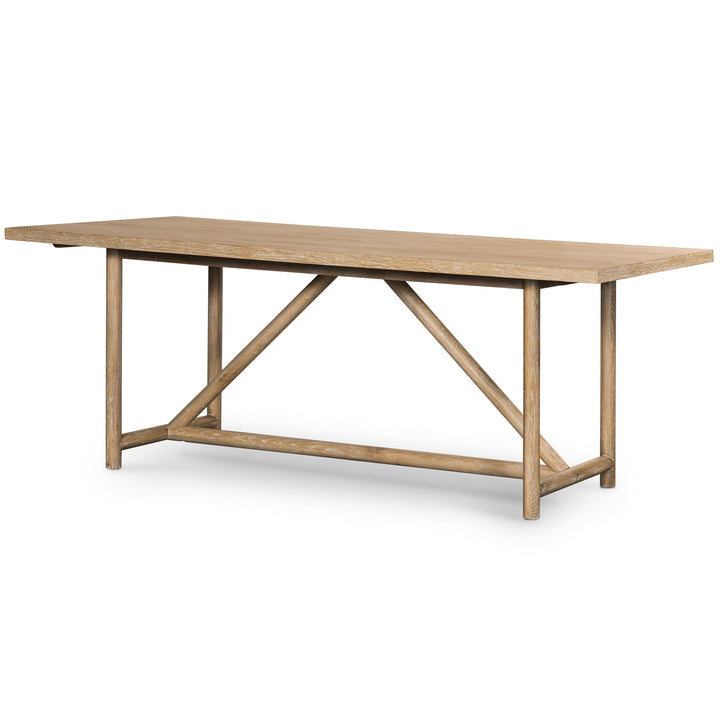 MIKA WHITEWASHED OAK DINING TABLE