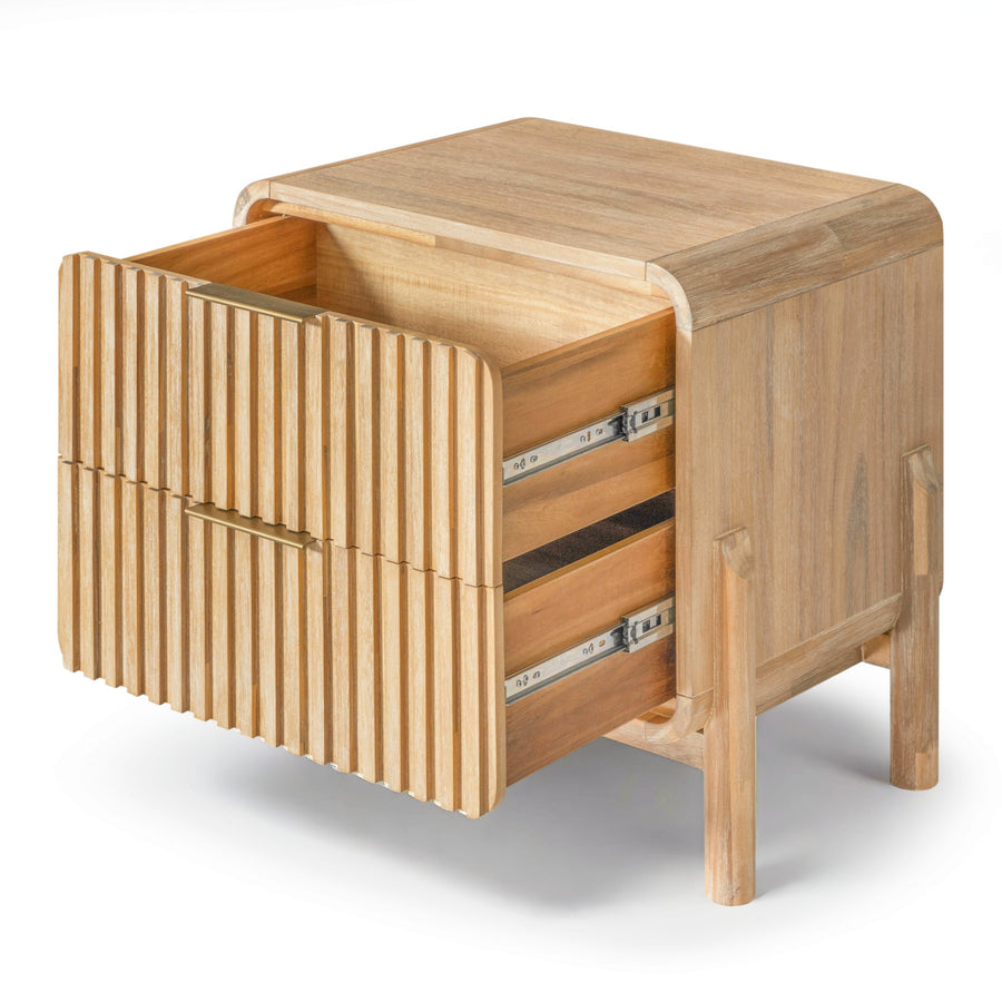 MIKALA NATURAL ACACIA WOOD NIGHTSTAND