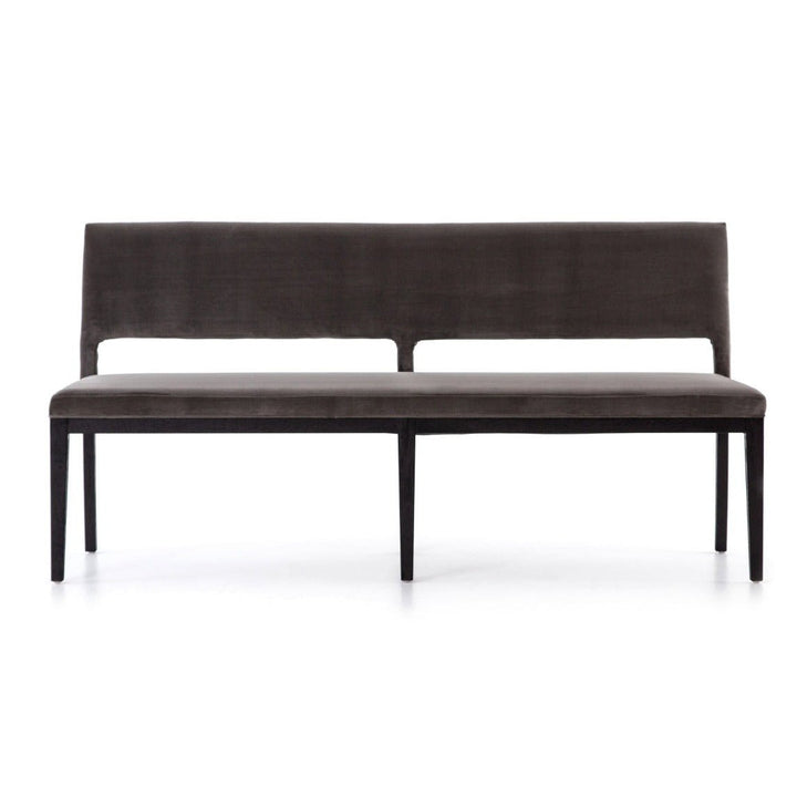 MIKE DINING BENCH: WASHED GRAY VELVET