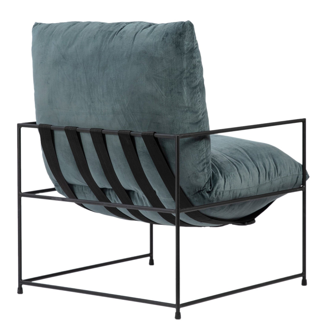 MIKEY CHAIR: PETROL GREEN VELVET