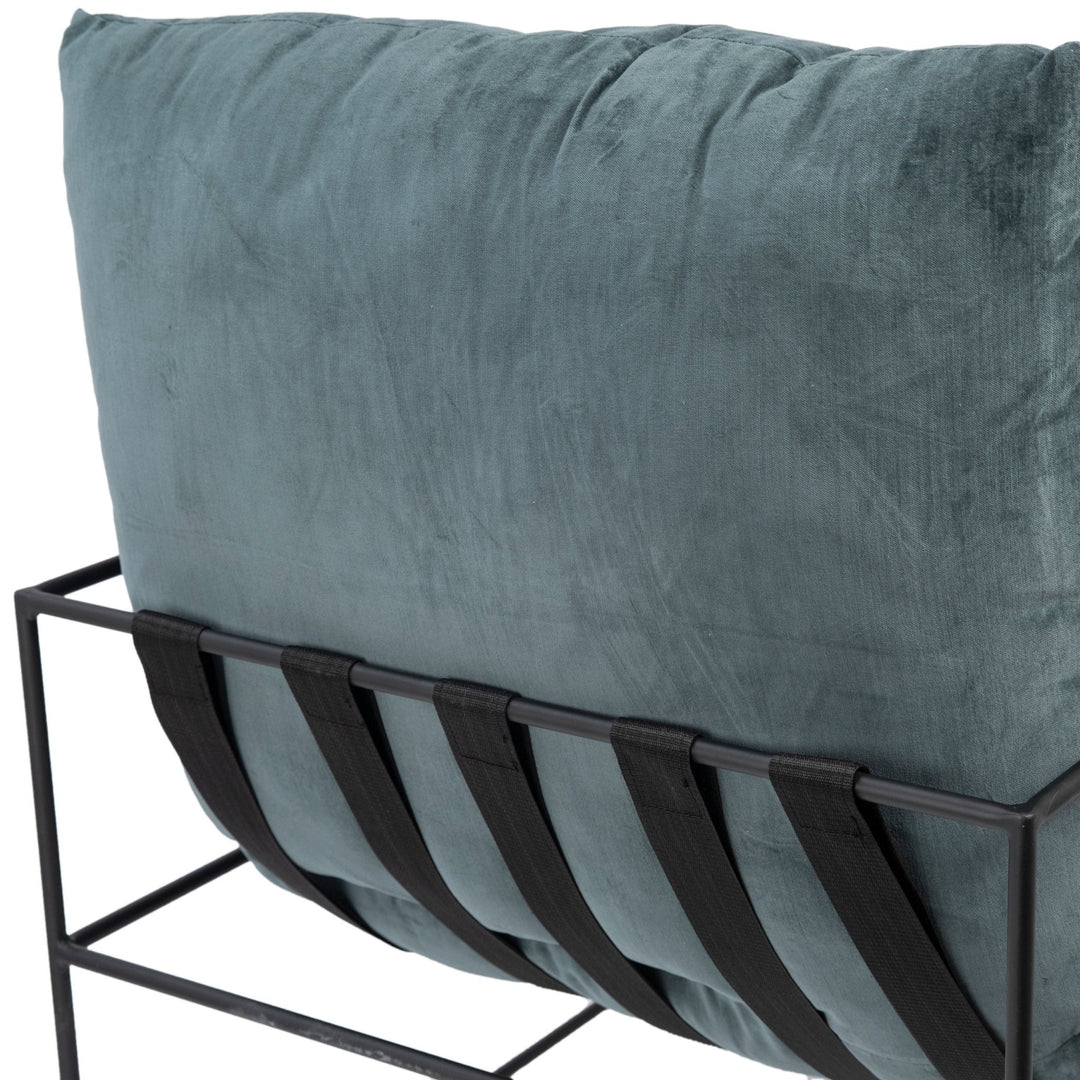 MIKEY CHAIR: PETROL GREEN VELVET