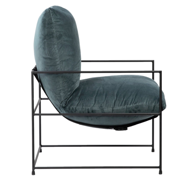 MIKEY CHAIR: PETROL GREEN VELVET