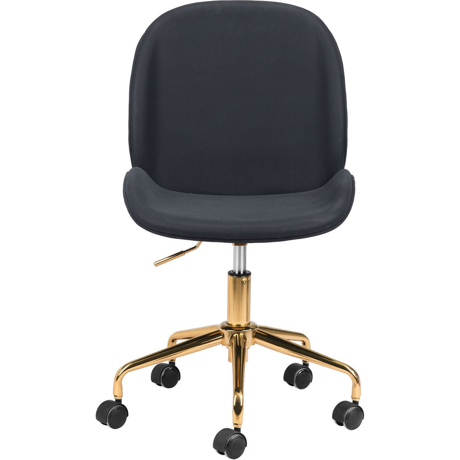 MILES BLACK VELVET OFFICE CHAIR