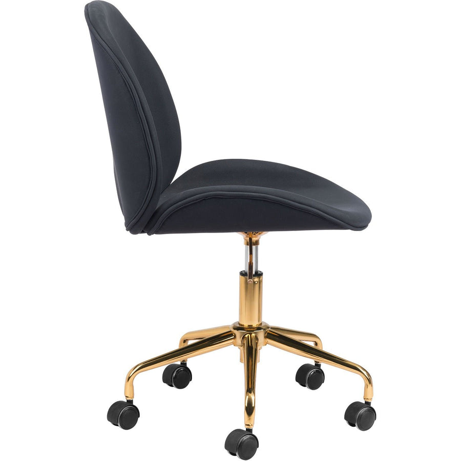 MILES BLACK VELVET OFFICE CHAIR