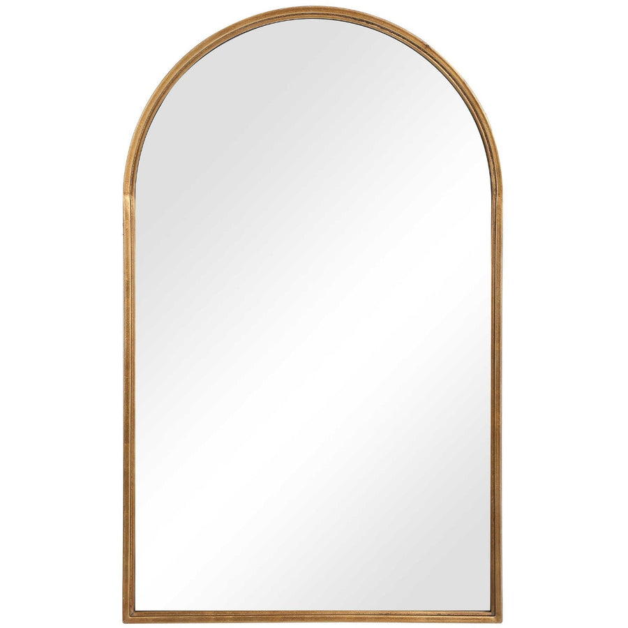 MILLIE ANTIQUE GOLD ARCHED VANITY MIRROR