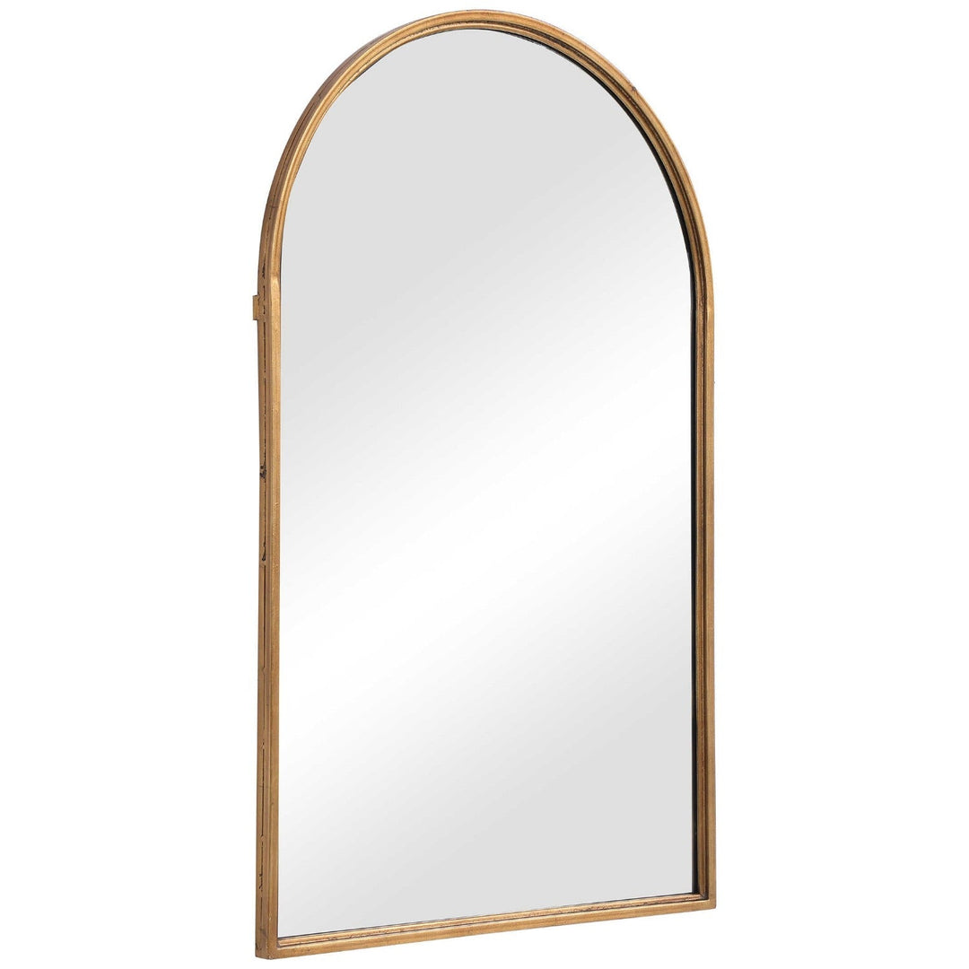 MILLIE ANTIQUE GOLD ARCHED VANITY MIRROR