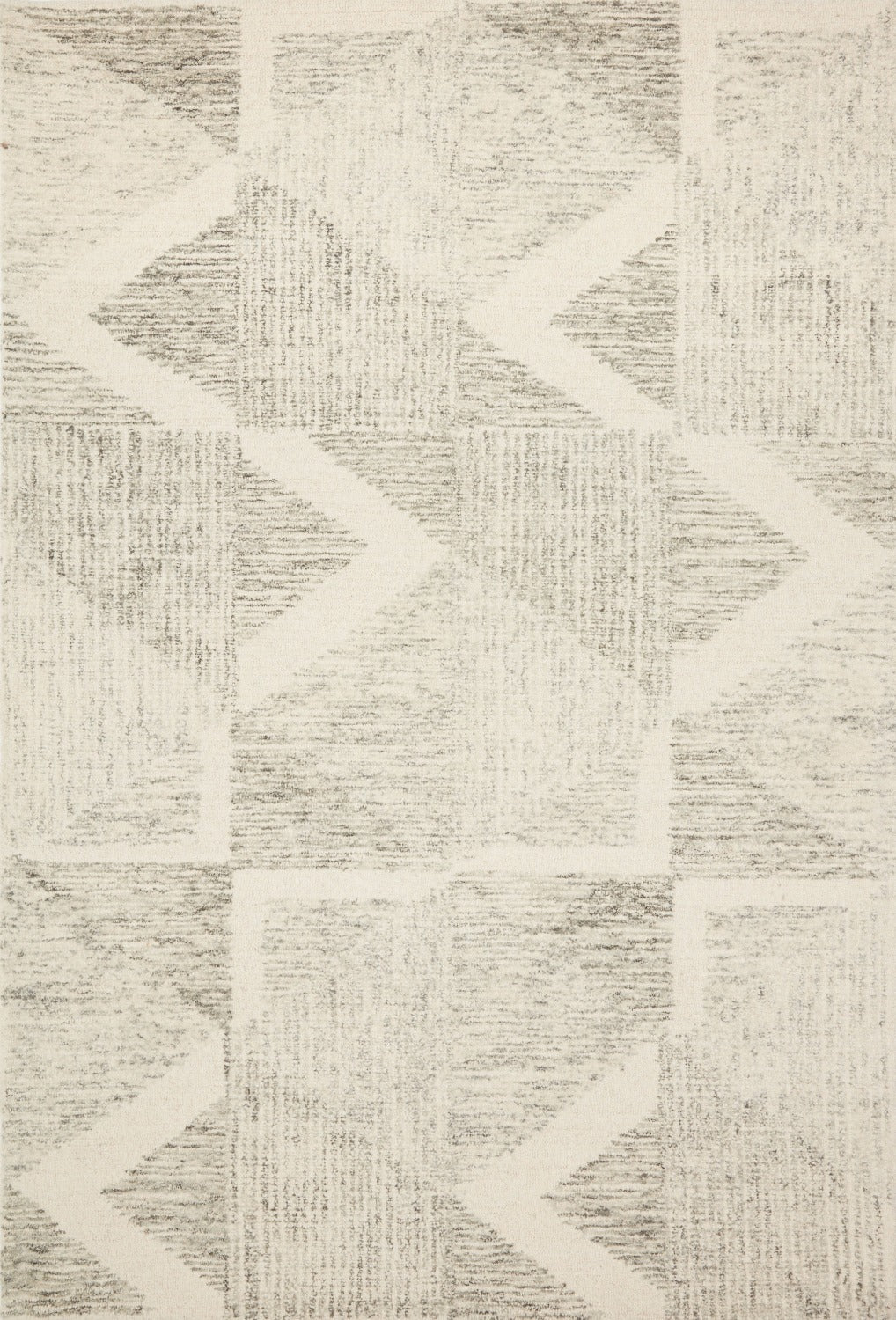 MILO HAND - TUFTED WOOL RUG: IVORY, GRANITE