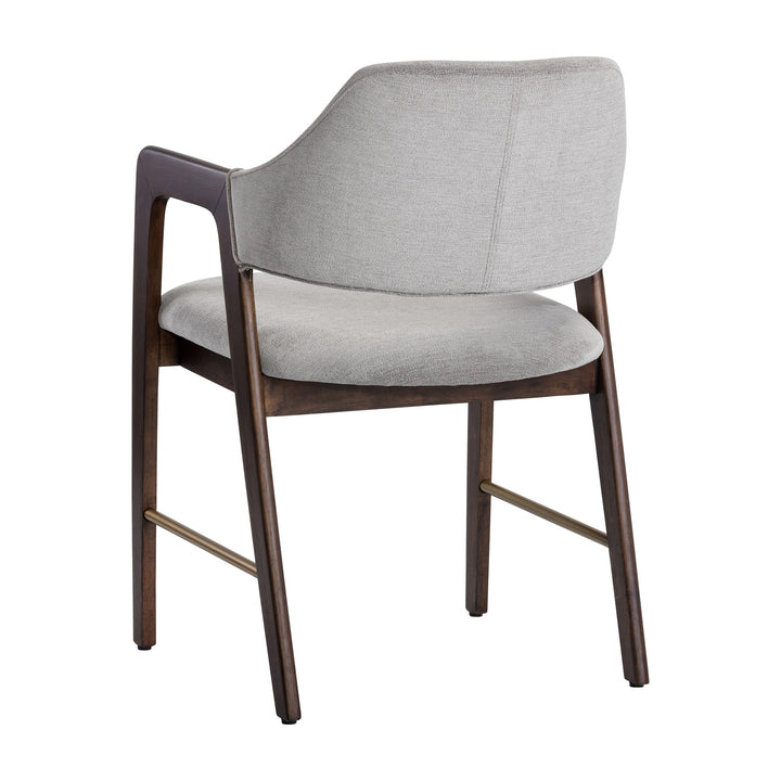 MILTON SMOKE ACACIA DINING ARMCHAIR