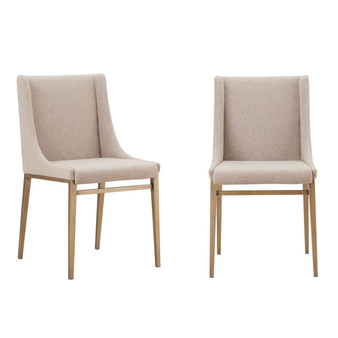 MIMI MODERN BRASS DINING CHAIR | SET OF 2