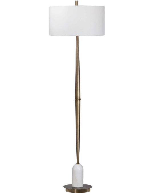 MINETTE BRASS + MARBLE FLOOR LAMP