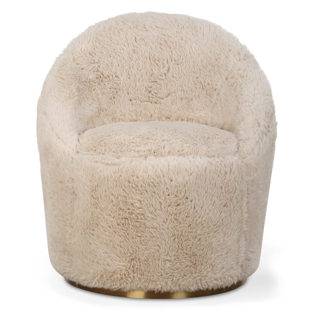 MINKA SHEEPSKIN SHAG SWIVEL CHAIR