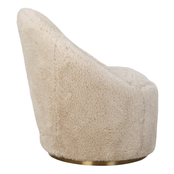 MINKA SHEEPSKIN SHAG SWIVEL CHAIR