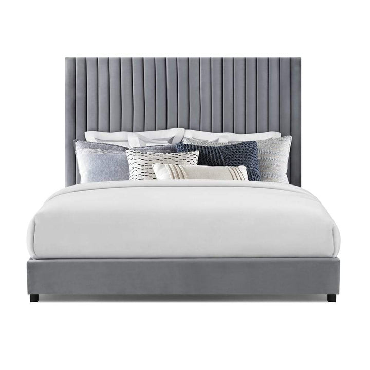 MISCHA GREY VELVET BED