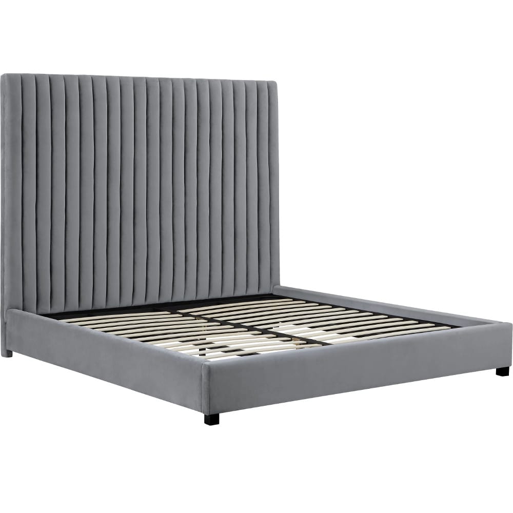 MISCHA GREY VELVET BED