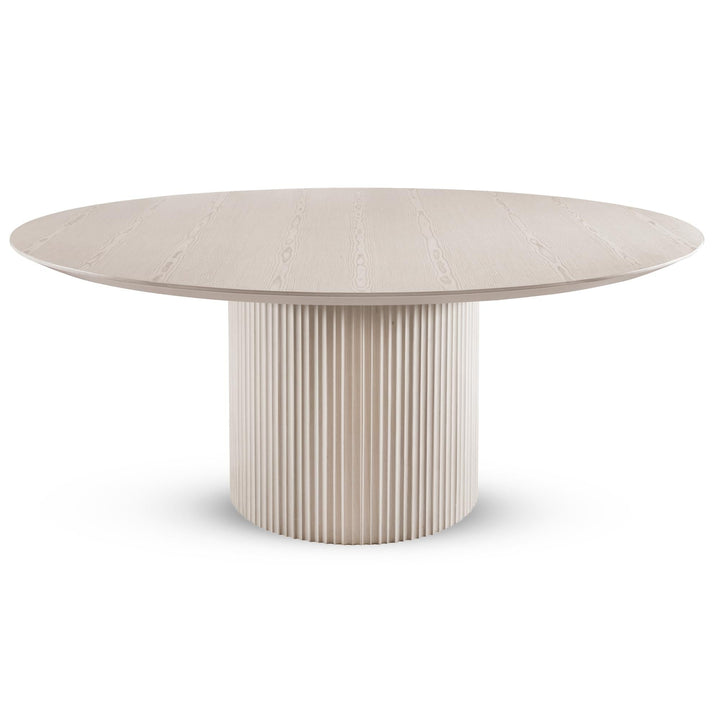 MODERN BRAZILIAN ATENAS TAUARI WOOD ROUND DINING TABLE