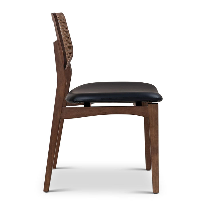 MODERN BRAZILIAN BETH CANE TAUARI WOOD SIDE CHAIR