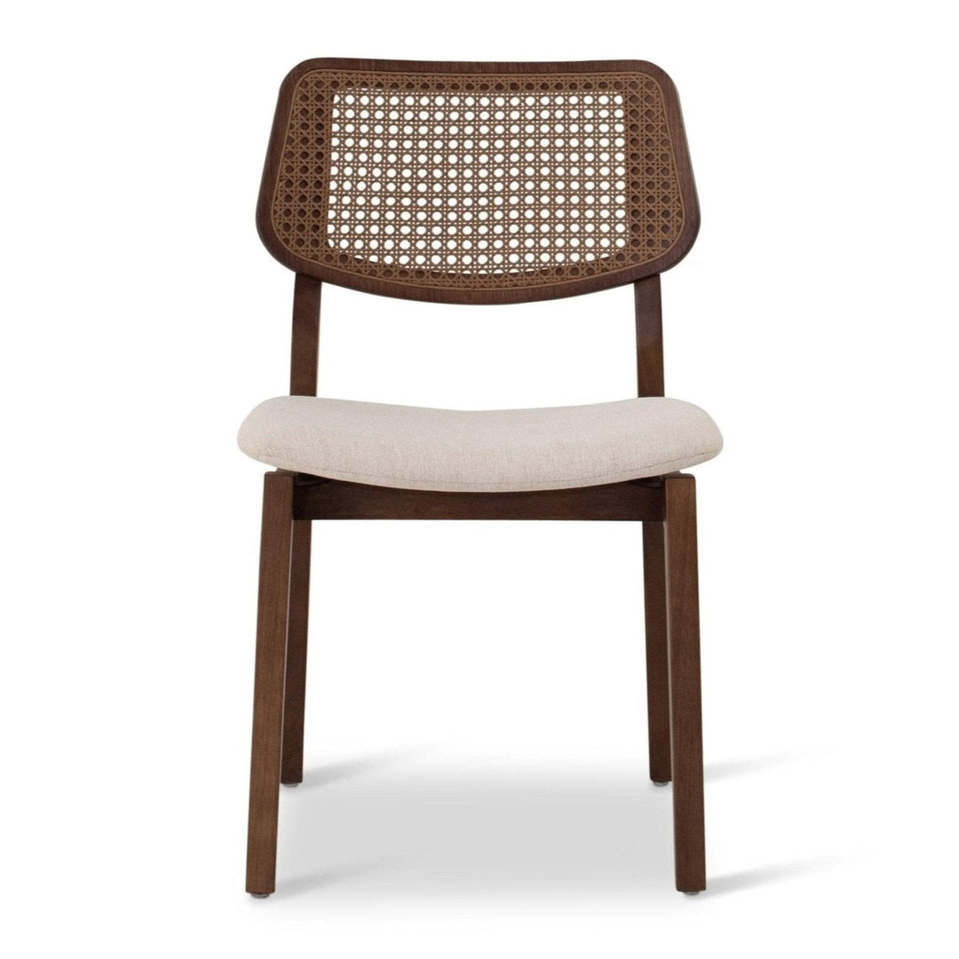 MODERN BRAZILIAN BETH CANE TAUARI WOOD SIDE CHAIR