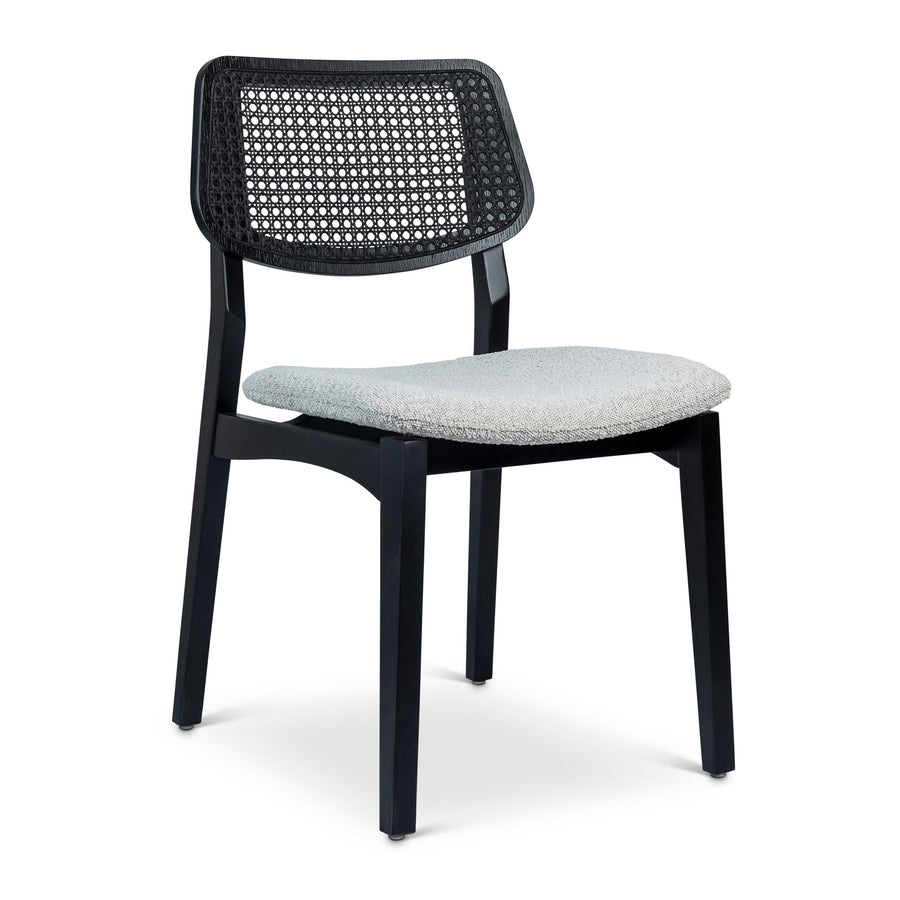 MODERN BRAZILIAN BETH CANE TAUARI WOOD SIDE CHAIR