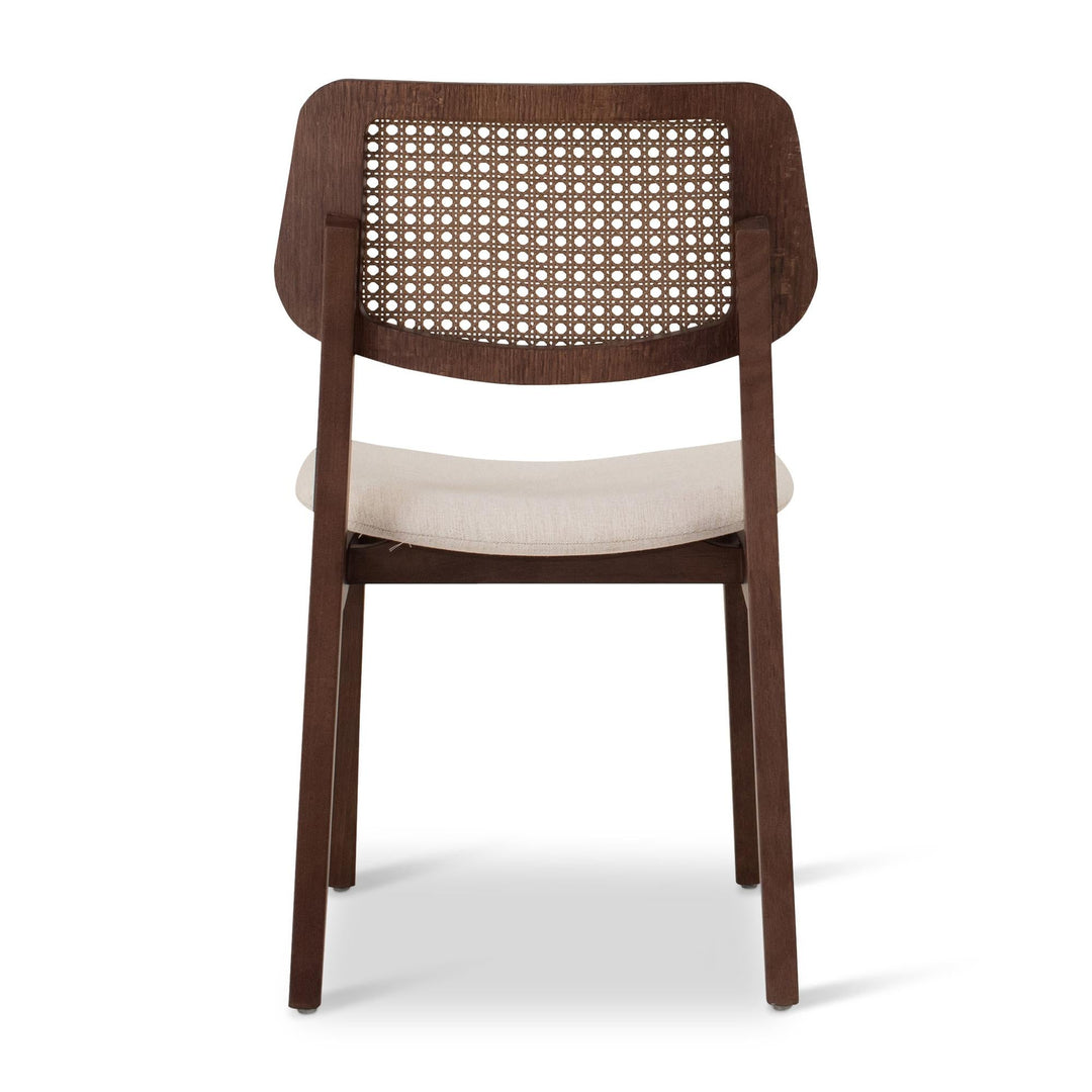 MODERN BRAZILIAN BETH CANE TAUARI WOOD SIDE CHAIR