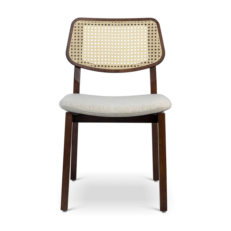 MODERN BRAZILIAN BETH CANE TAUARI WOOD SIDE CHAIR