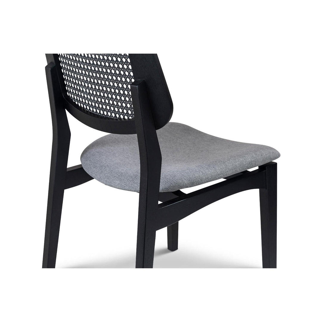 MODERN BRAZILIAN BETH CANE TAUARI WOOD SIDE CHAIR