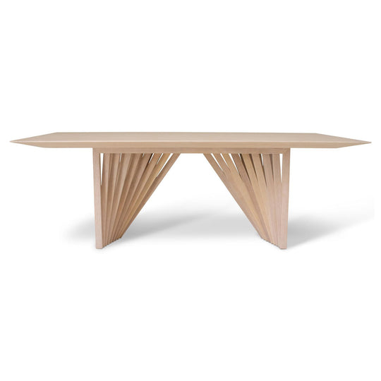 MODERN BRAZILIAN LAGUNA WOODEN TOP DINING TABLE