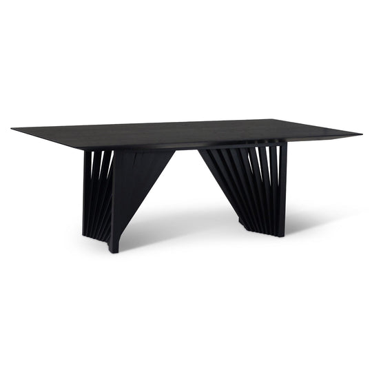 MODERN BRAZILIAN LAGUNA WOODEN TOP DINING TABLE